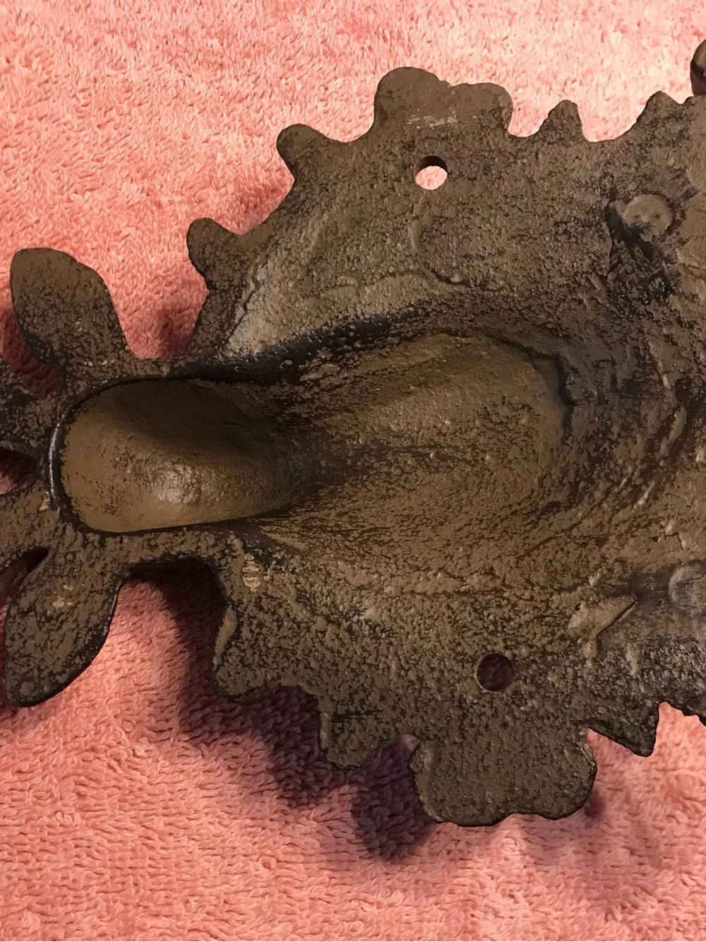 Rustic Cast Iron Brown Deer Head Wall Hook